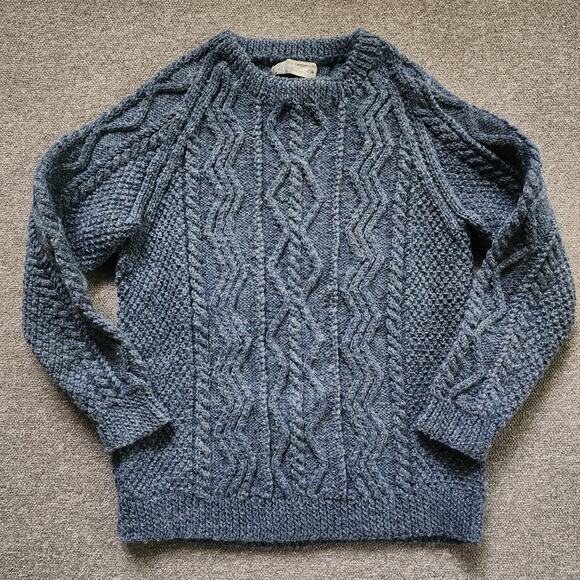Vintage Cleo Original Ireland Irish Handknit Woven Pure Wool Men's L Sweater$600 - Picture 1 of 10